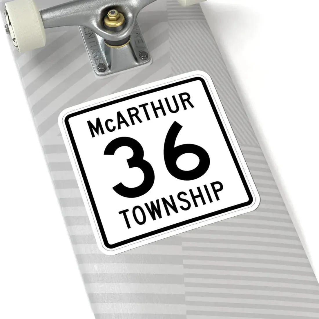 McArthur Township Route 36 Logan County Ohio (Ohio) (Road Sign) STICKER Vinyl Kiss-Cut Decal - The Sticker Space