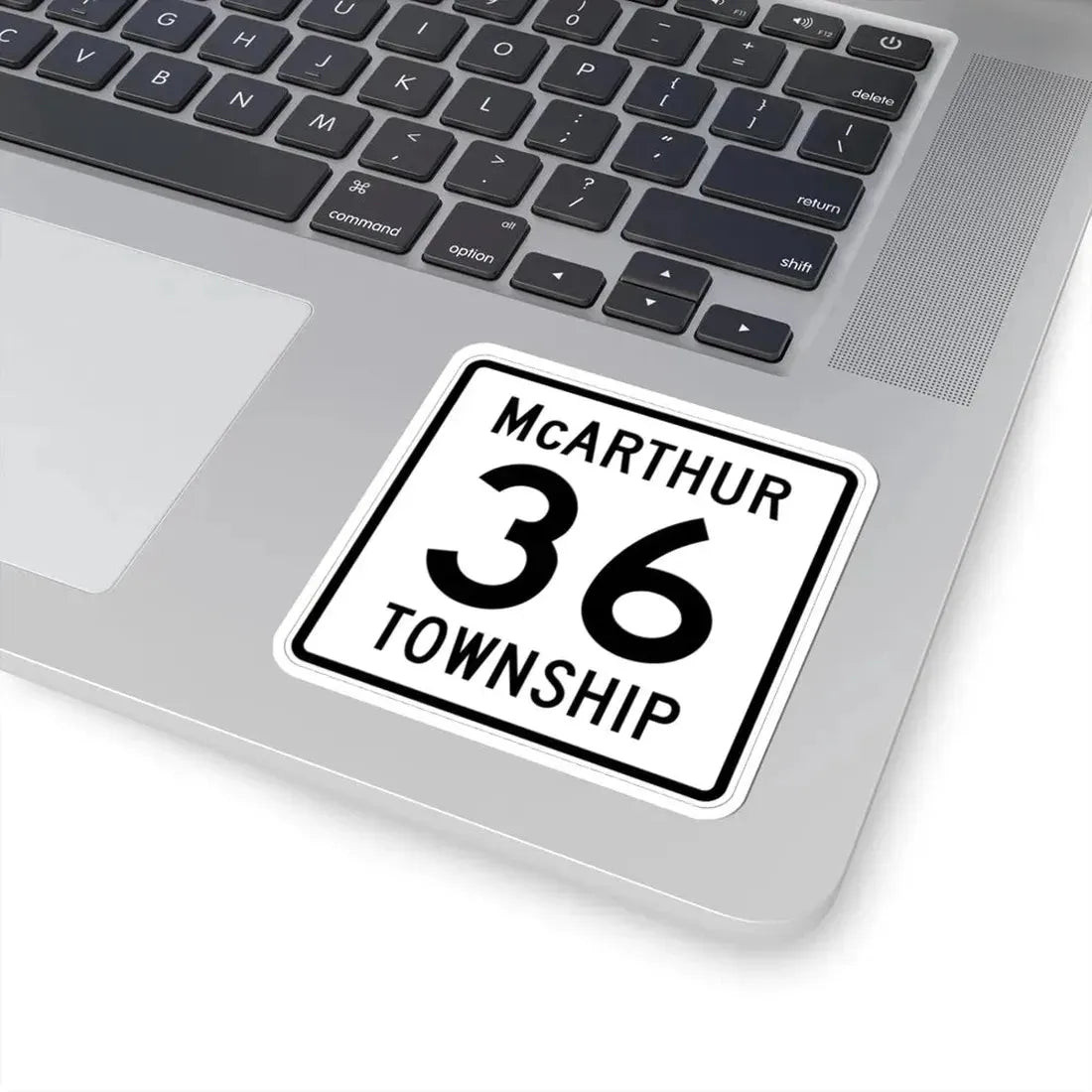 McArthur Township Route 36 Logan County Ohio (Ohio) (Road Sign) STICKER Vinyl Kiss-Cut Decal - The Sticker Space
