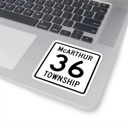 McArthur Township Route 36 Logan County Ohio (Ohio) (Road Sign) STICKER Vinyl Kiss-Cut Decal - The Sticker Space