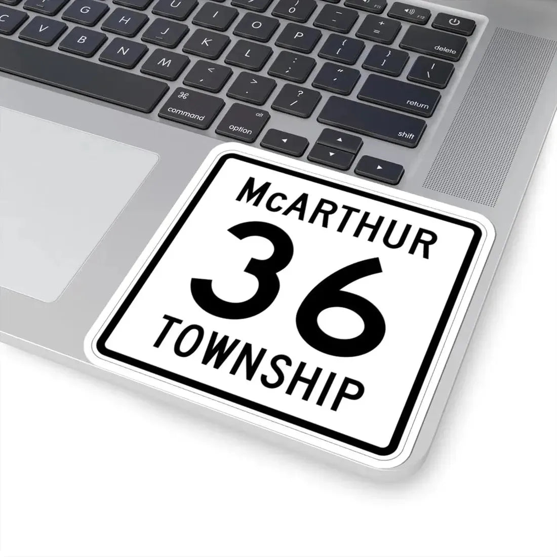 McArthur Township Route 36 Logan County Ohio (Ohio) (Road Sign) STICKER Vinyl Kiss-Cut Decal - The Sticker Space