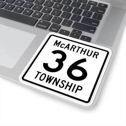 McArthur Township Route 36 Logan County Ohio (Ohio) (Road Sign) STICKER Vinyl Kiss-Cut Decal - The Sticker Space