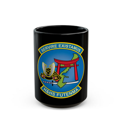 MCAS Futenma H&HS Futenma (USMC) Black Coffee Mug-15oz-The Sticker Space