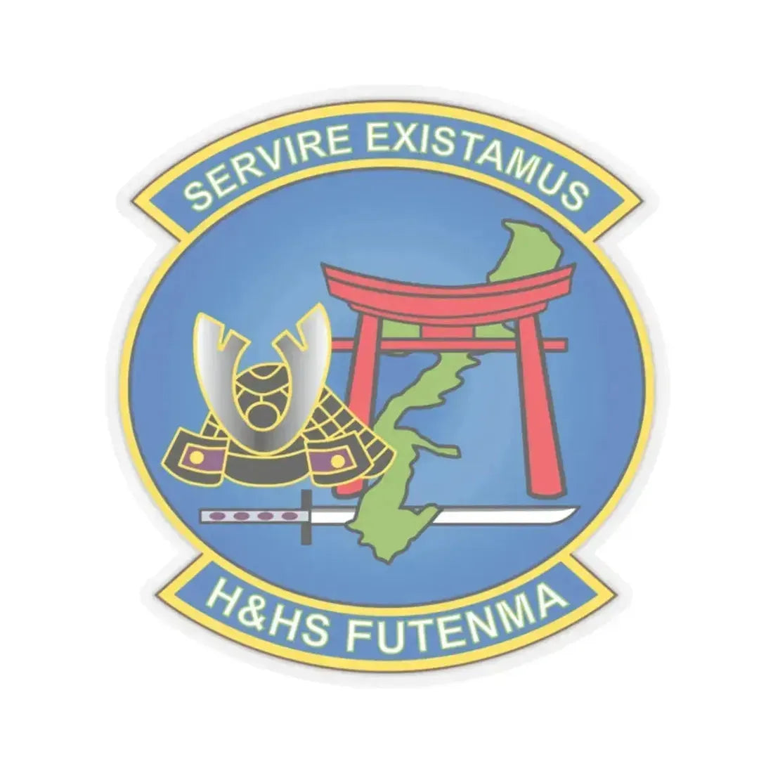 MCAS Futenma H&HS Futenma (USMC) STICKER Vinyl Kiss-Cut Decal 3 Inch Transparent - The Sticker Space