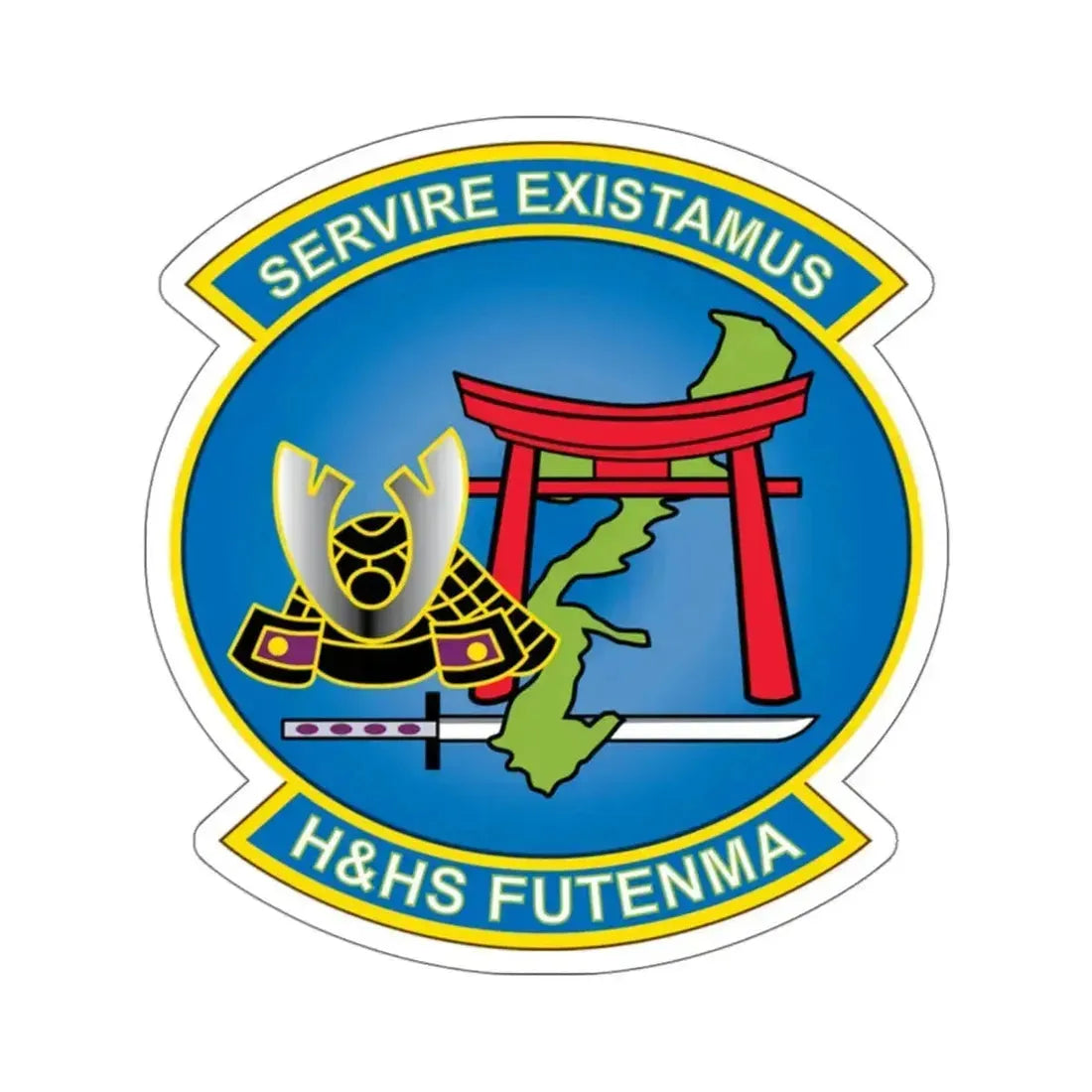 MCAS Futenma H&HS Futenma (USMC) STICKER Vinyl Kiss-Cut Decal 6 Inch White - The Sticker Space