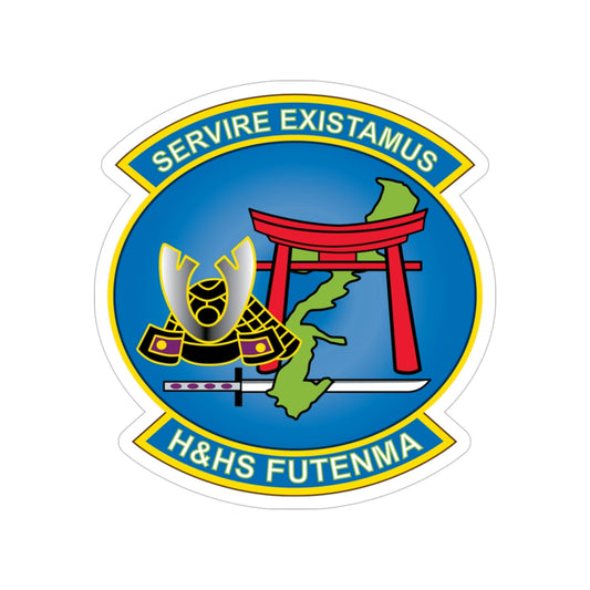 MCAS Futenma H&HS Futenma (USMC) Transparent STICKER Die-Cut Vinyl Decal-6 Inch-The Sticker Space