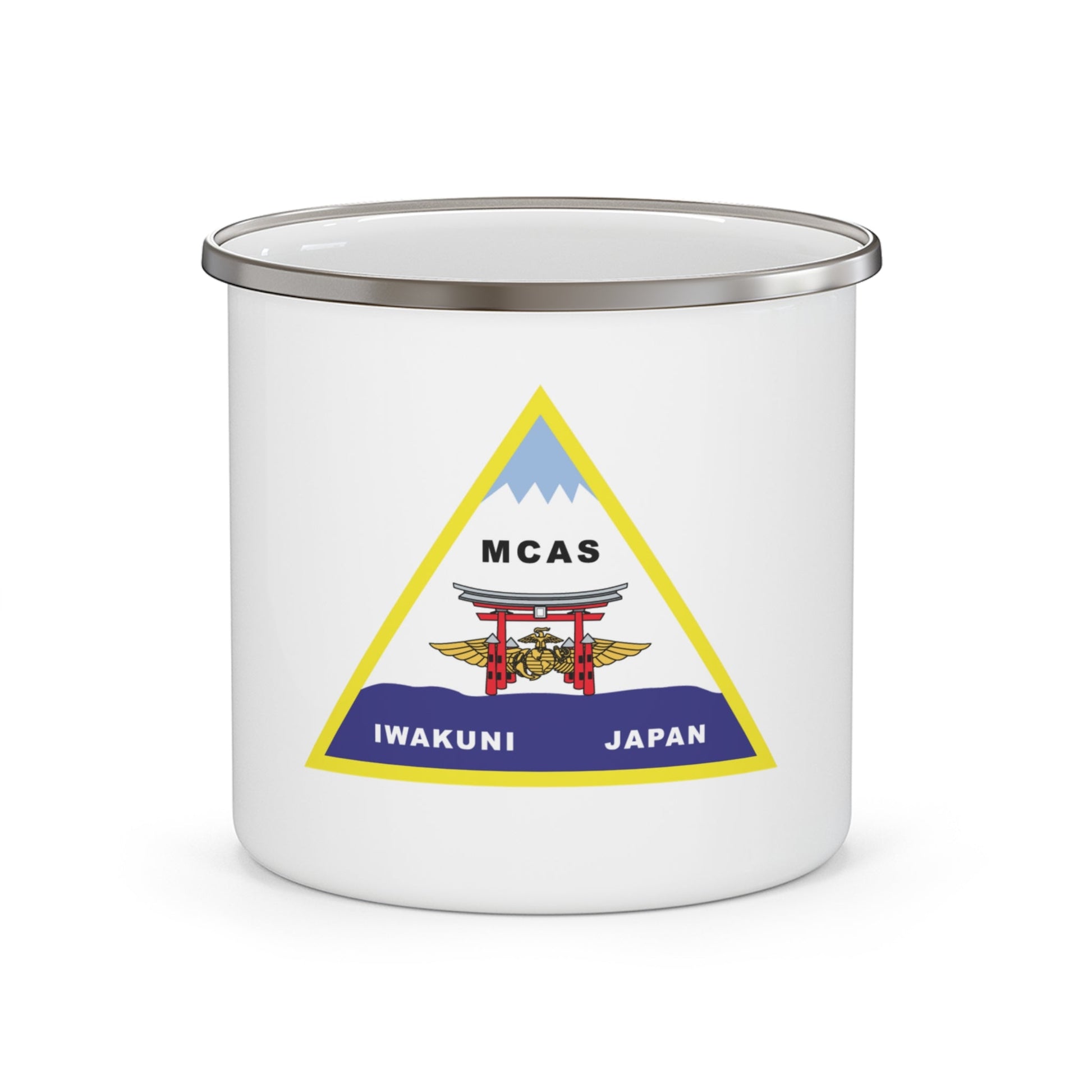 MCAS Iwakuni (USMC) Enamel Mug-12oz-The Sticker Space