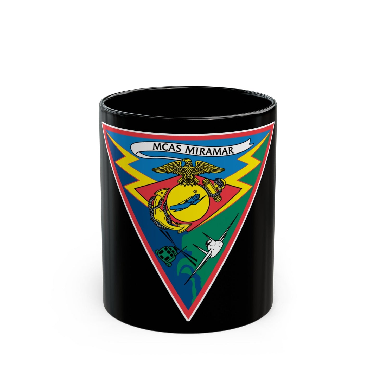 MCAS Miramar (USMC) Black Coffee Mug-11oz-The Sticker Space