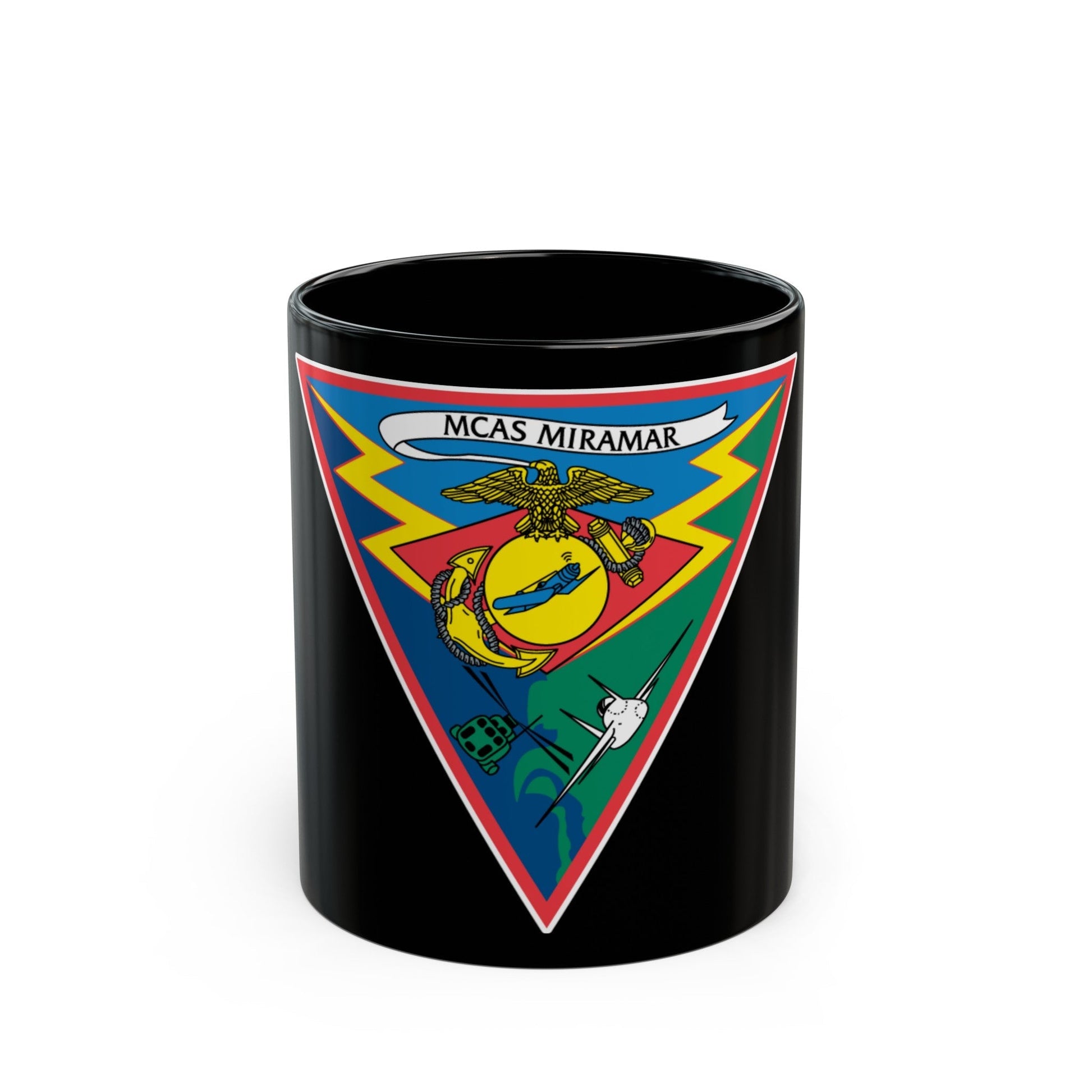 MCAS Miramar (USMC) Black Coffee Mug-11oz-The Sticker Space