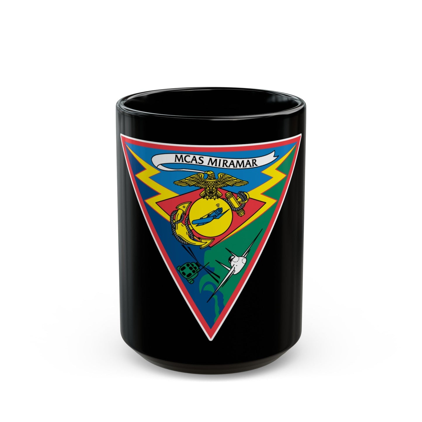 MCAS Miramar (USMC) Black Coffee Mug-15oz-The Sticker Space