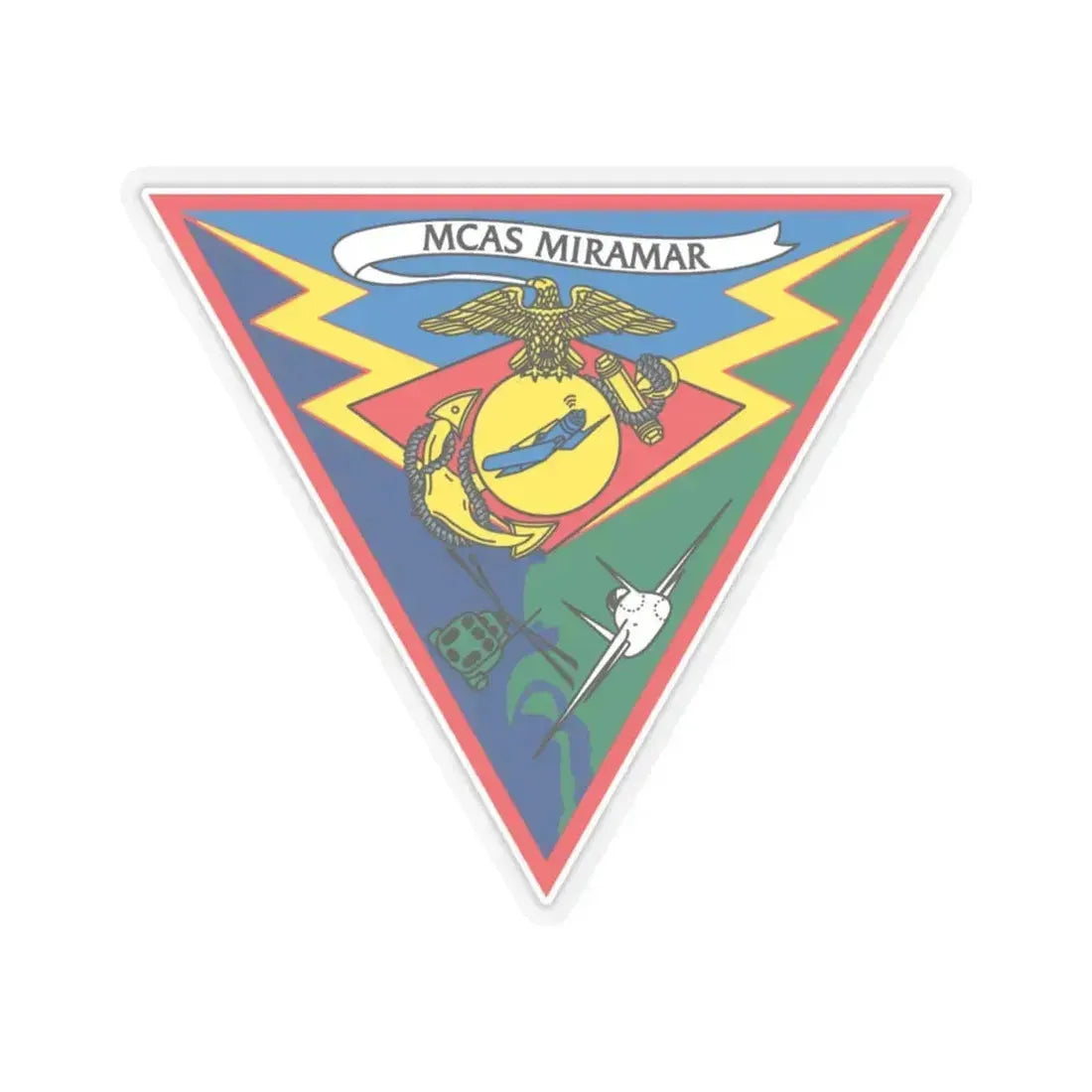 MCAS Miramar (USMC) STICKER Vinyl Kiss-Cut Decal 4 Inch Transparent - The Sticker Space