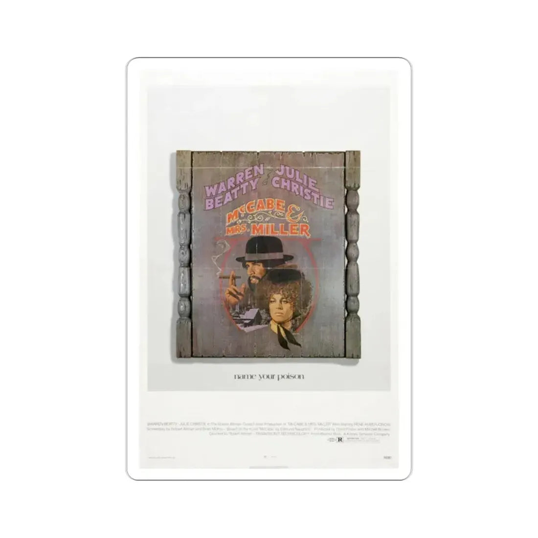 McCabe & Mrs Miller 1971 Movie Poster STICKER Vinyl Die-Cut Decal 2 Inch - The Sticker Space