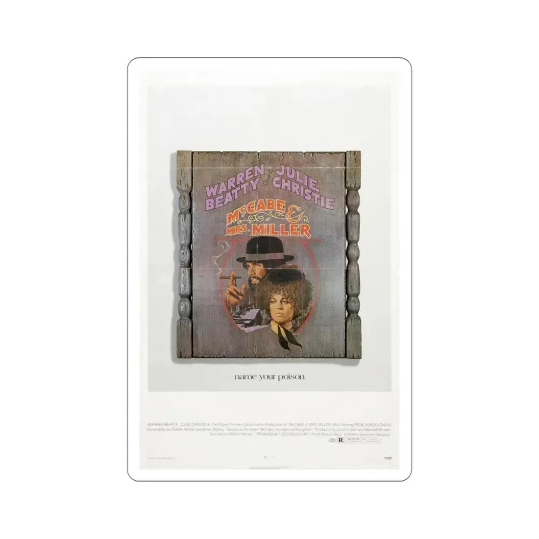 McCabe & Mrs Miller 1971 Movie Poster STICKER Vinyl Die-Cut Decal 5 Inch - The Sticker Space