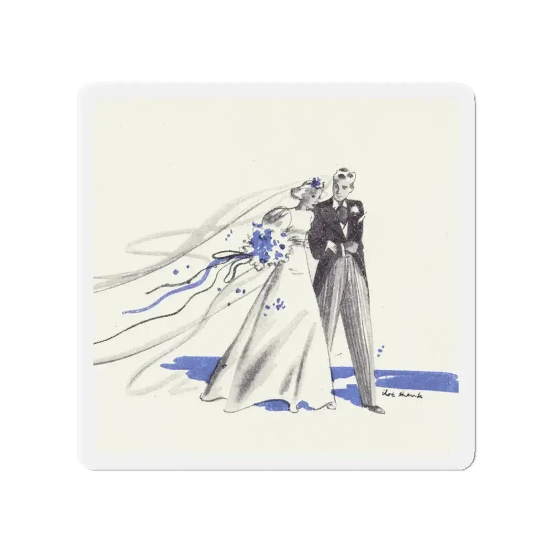 McCall's magazine illustration, June 1939 (1) (Magazine Illustration) Refrigerator Magnet 4 Inch - The Sticker Space