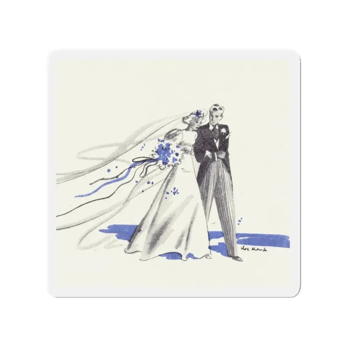 McCall's magazine illustration, June 1939 (1) (Magazine Illustration) Refrigerator Magnet - The Sticker Space