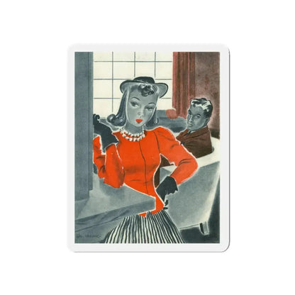 McCall's magazine illustration, June 1939 (2) (Magazine Illustration) Refrigerator Magnet 5 Inch - The Sticker Space