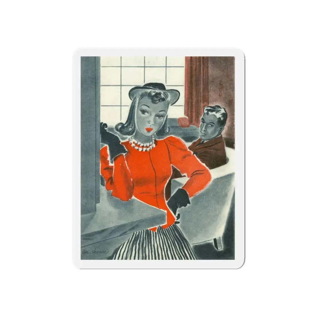 McCall's magazine illustration, June 1939 (2) (Magazine Illustration) Refrigerator Magnet - The Sticker Space