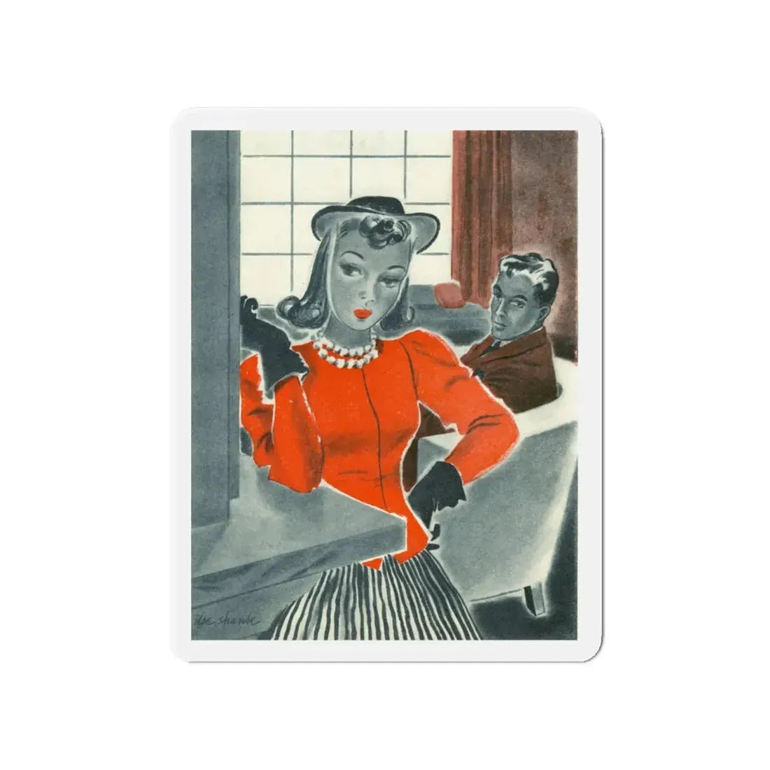 McCall's magazine illustration, June 1939 (2) (Magazine Illustration) Refrigerator Magnet - The Sticker Space