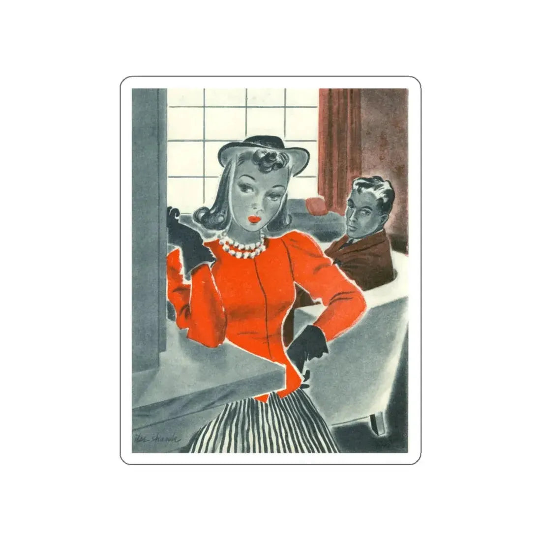 McCall's magazine illustration, June 1939 (2) (Magazine Illustration) STICKER Vinyl Die-Cut Decal - The Sticker Space