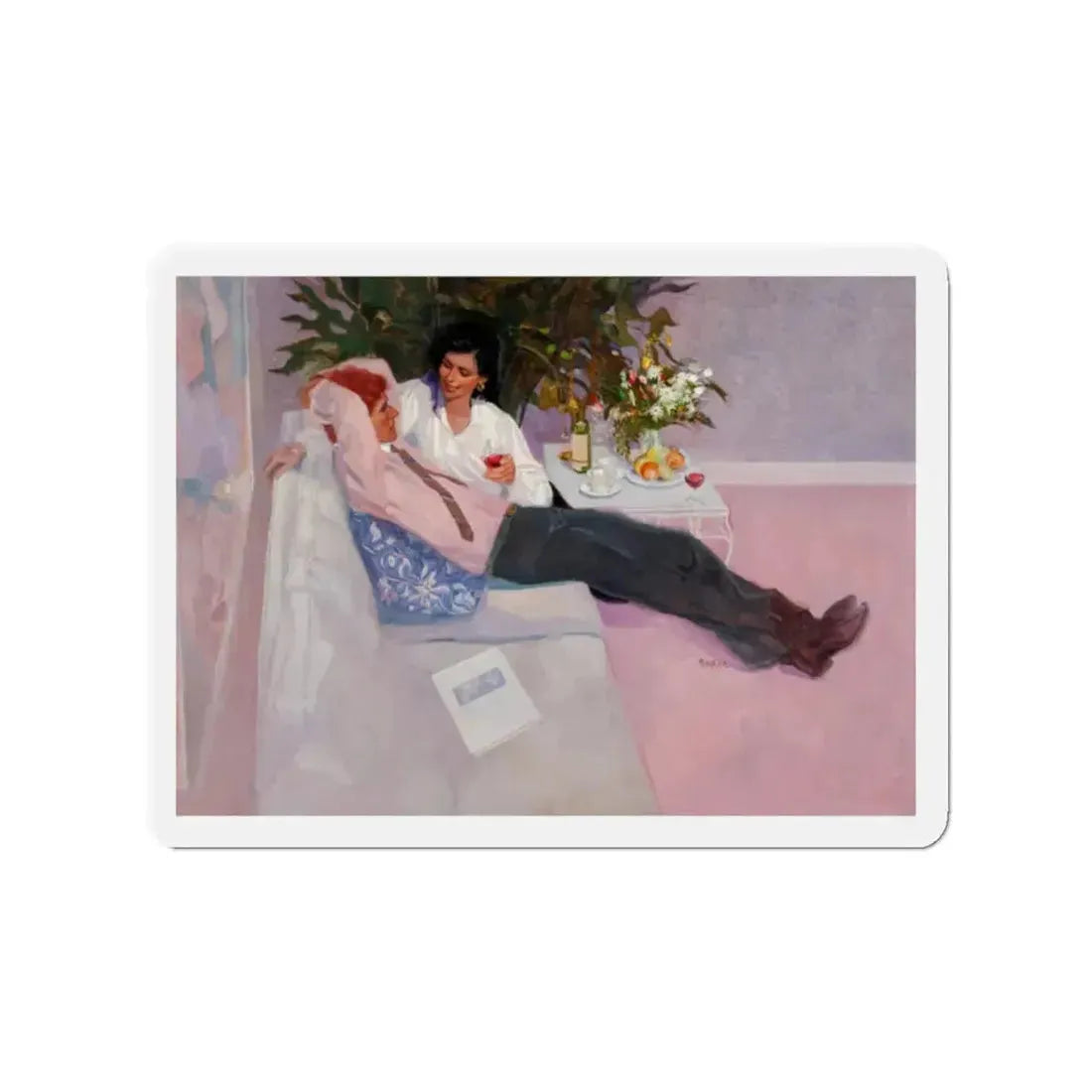 McCall's Magazine Spot Illustration (Magazine Illustration) Refrigerator Magnet 2 Inch Die-Cut - The Sticker Space