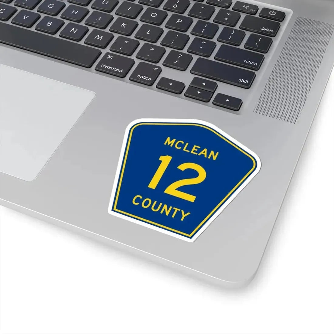 McLean County 12 (Illinois) (Road Sign) STICKER Vinyl Kiss-Cut Decal - The Sticker Space