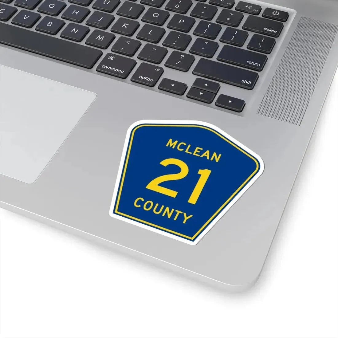 McLean County 21 (Illinois) (Road Sign) STICKER Vinyl Kiss-Cut Decal - The Sticker Space
