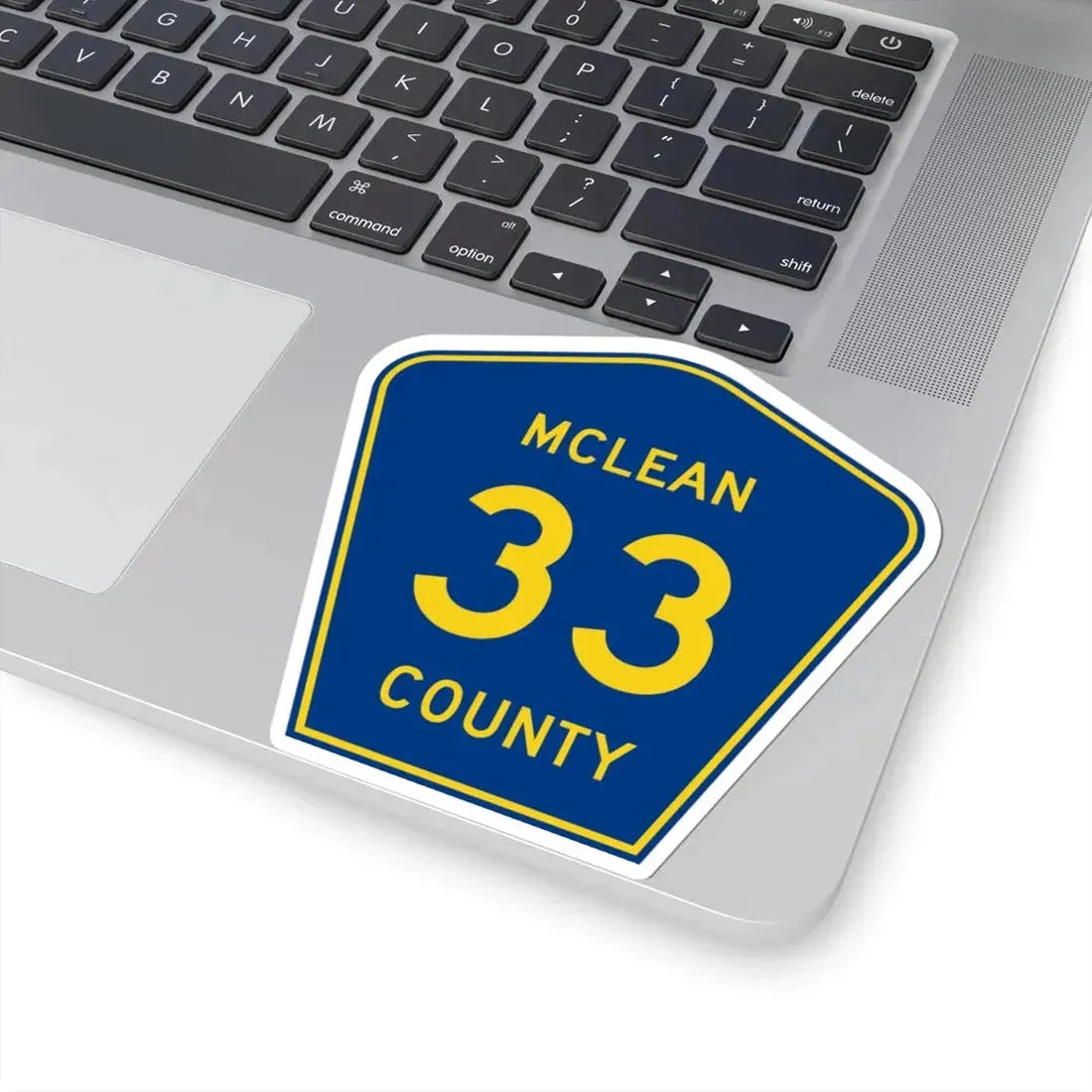 McLean County 33 (Illinois) (Road Sign) STICKER Vinyl Kiss-Cut Decal - The Sticker Space