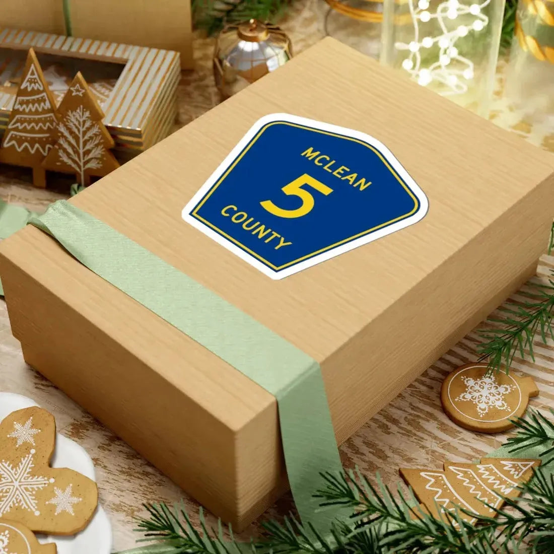 McLean County 5 (Illinois) (Road Sign) STICKER Vinyl Kiss-Cut Decal - The Sticker Space