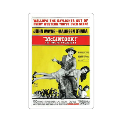McLintock 1963 Movie Poster STICKER Vinyl Die-Cut Decal 3 Inch - The Sticker Space