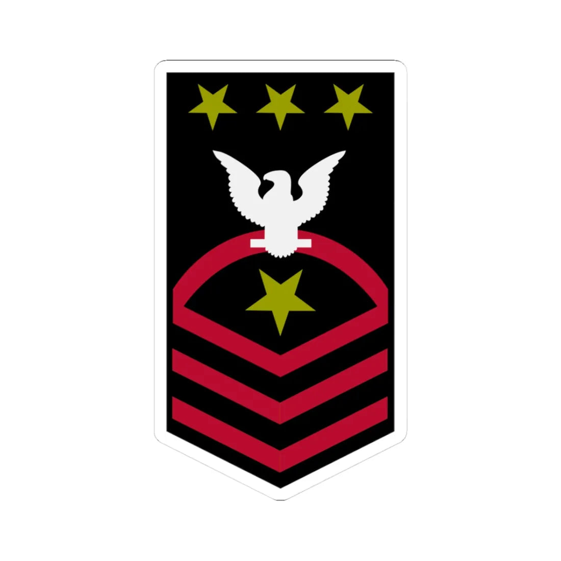 MCPON sub 12 years (United States) (Military Rank) STICKER Vinyl Kiss-Cut Decal 3 Inch White - The Sticker Space