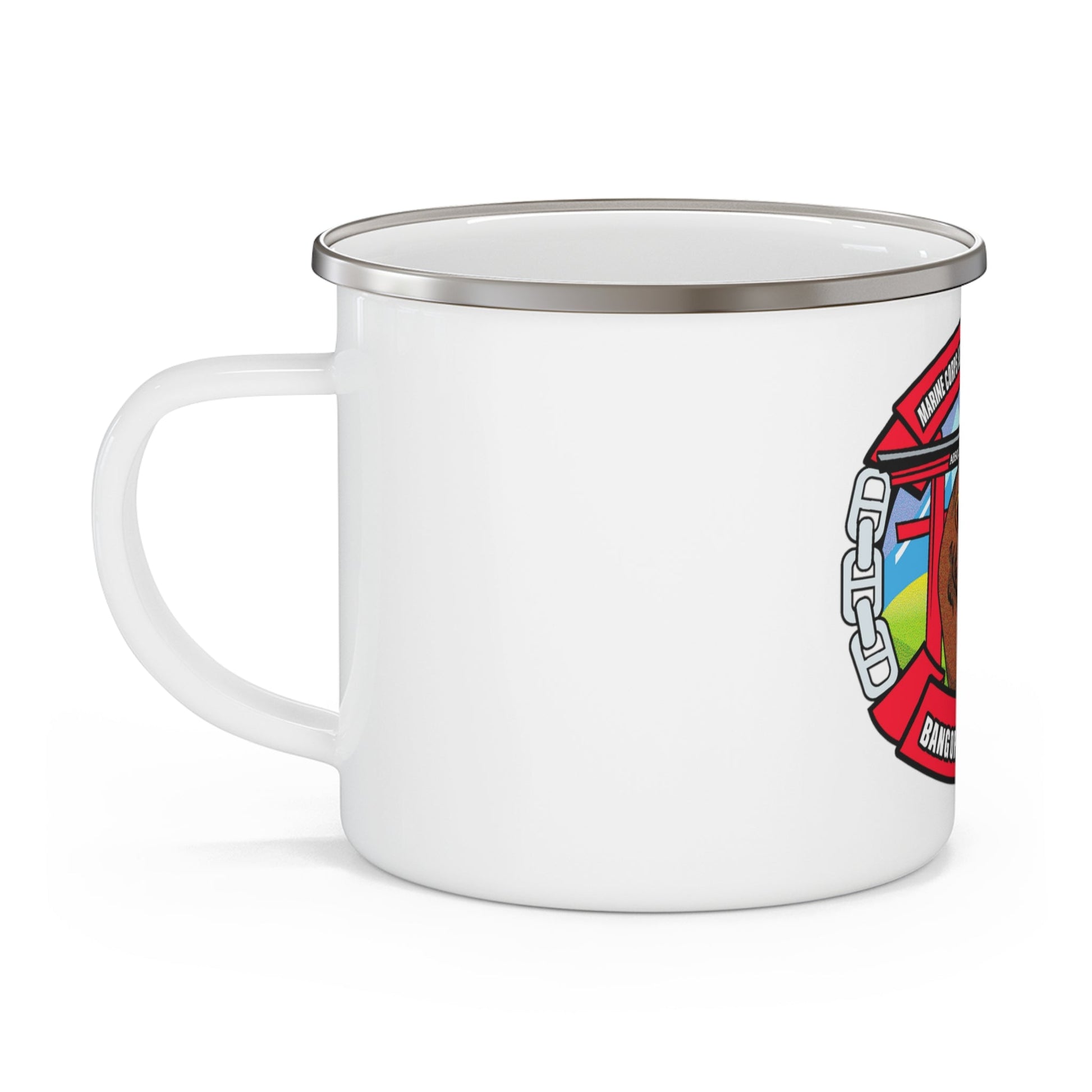 MCSFB BANGOR CHIEFS MESS (USMC) Enamel Mug-12oz-The Sticker Space