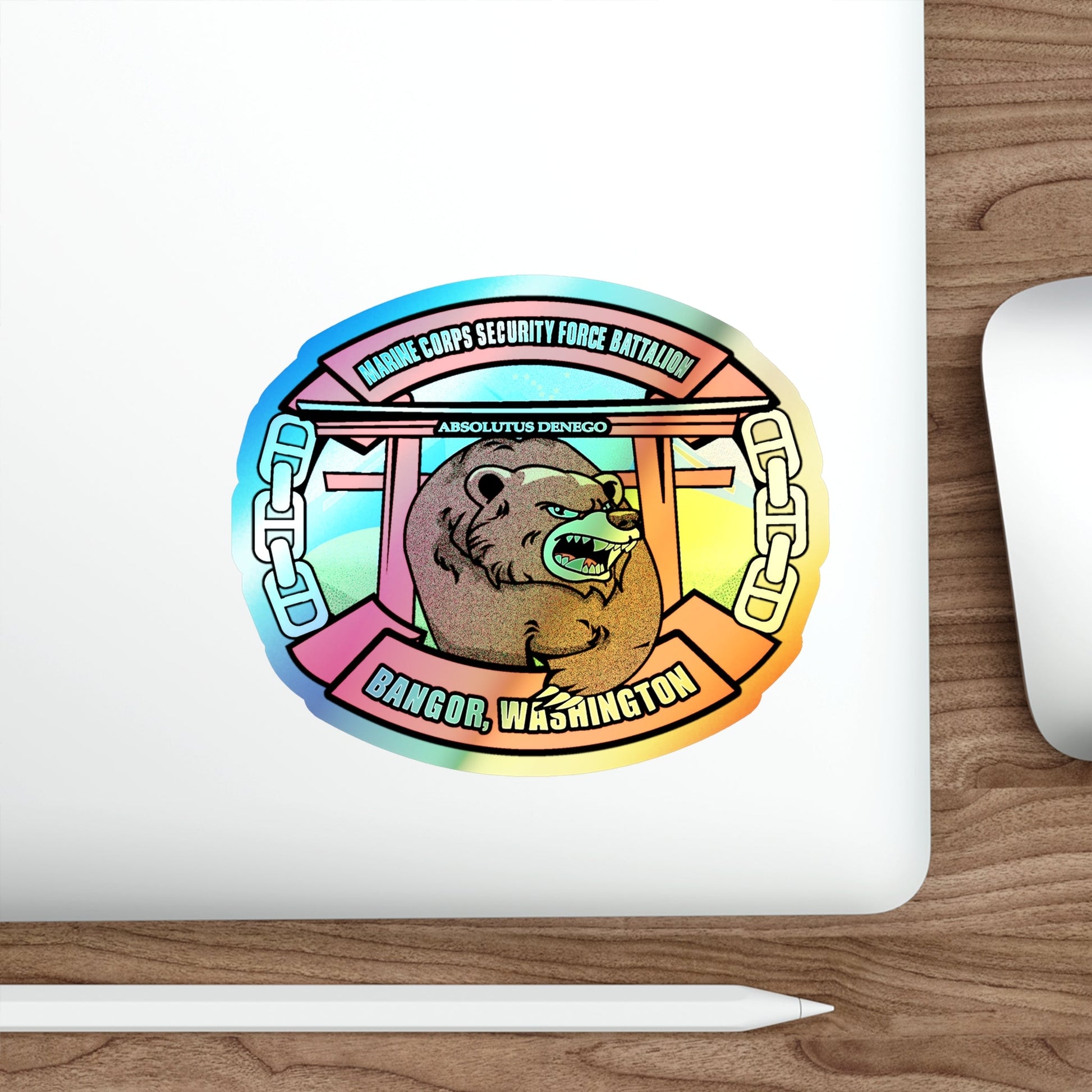 MCSFB BANGOR CHIEFS MESS (USMC) Holographic STICKER Die-Cut Vinyl Decal-The Sticker Space