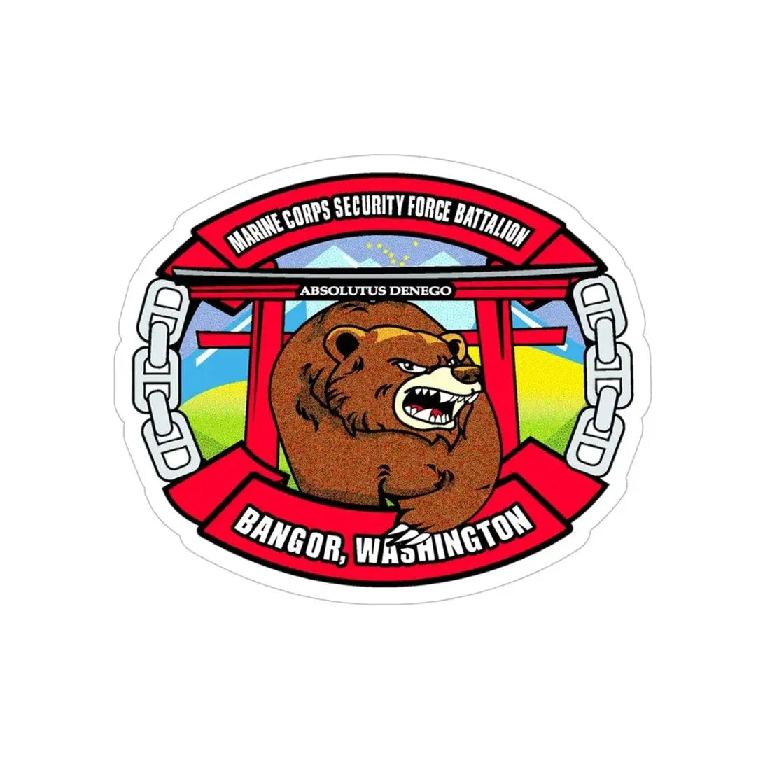 MCSFB BANGOR CHIEFS MESS (USMC) Transparent STICKER Die-Cut Vinyl Decal 5 Inch - The Sticker Space