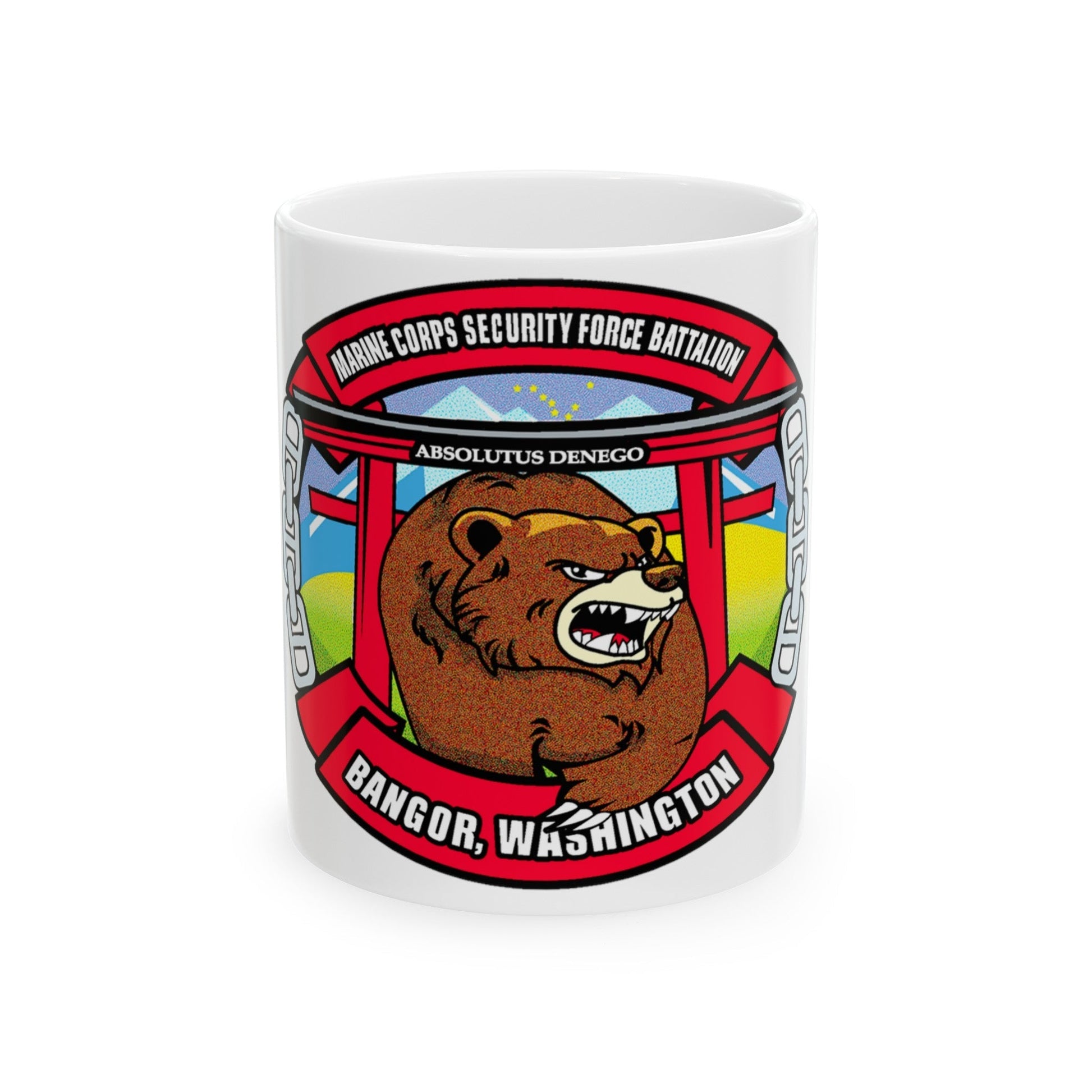 MCSFB BANGOR CHIEFS MESS (USMC) White Coffee Mug-11oz-The Sticker Space