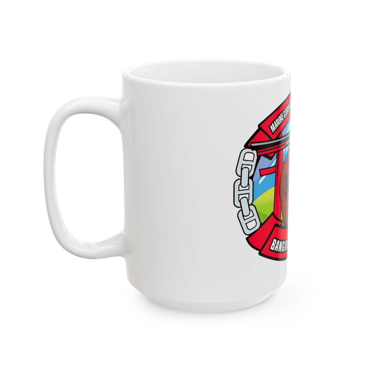 MCSFB BANGOR CHIEFS MESS (USMC) White Coffee Mug-The Sticker Space