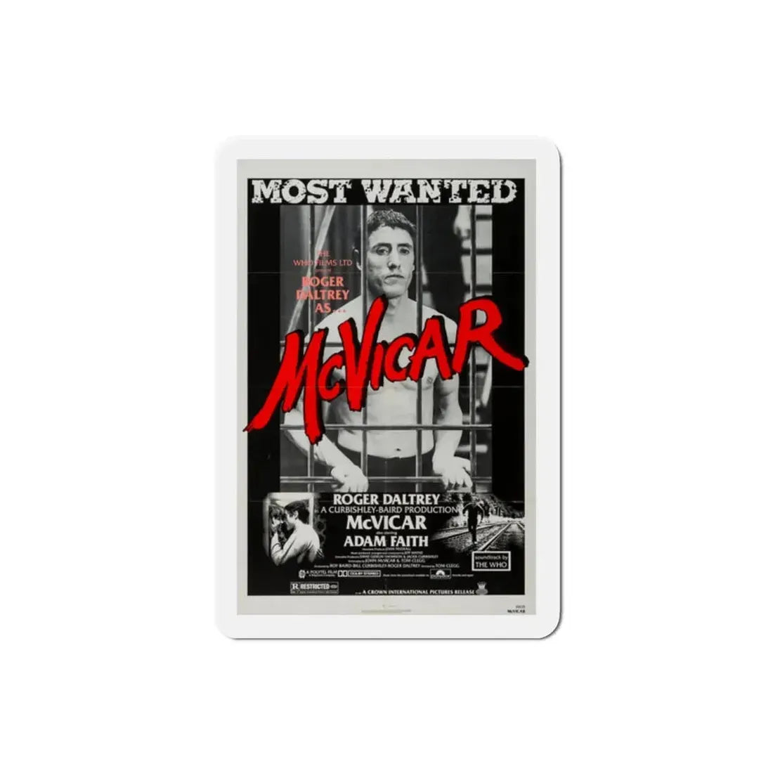 McVicar 1980 Movie Poster Refrigerator Magnet 2 Inch - The Sticker Space