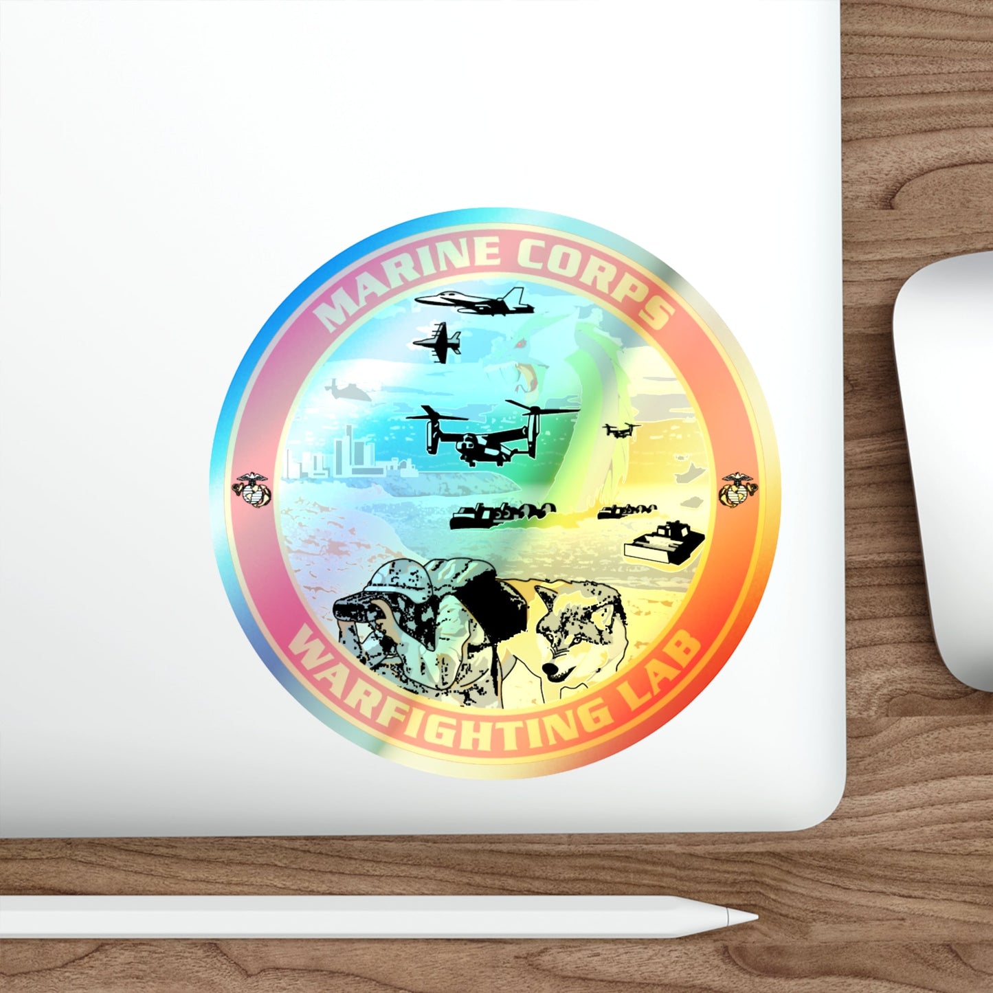 MCWL Warfighting Lab (USMC) Holographic STICKER Die-Cut Vinyl Decal-The Sticker Space