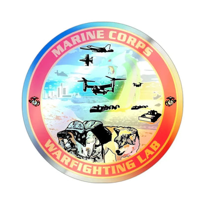 MCWL Warfighting Lab (USMC) Holographic STICKER Die-Cut Vinyl Decal 2 Inch Holographic - The Sticker Space