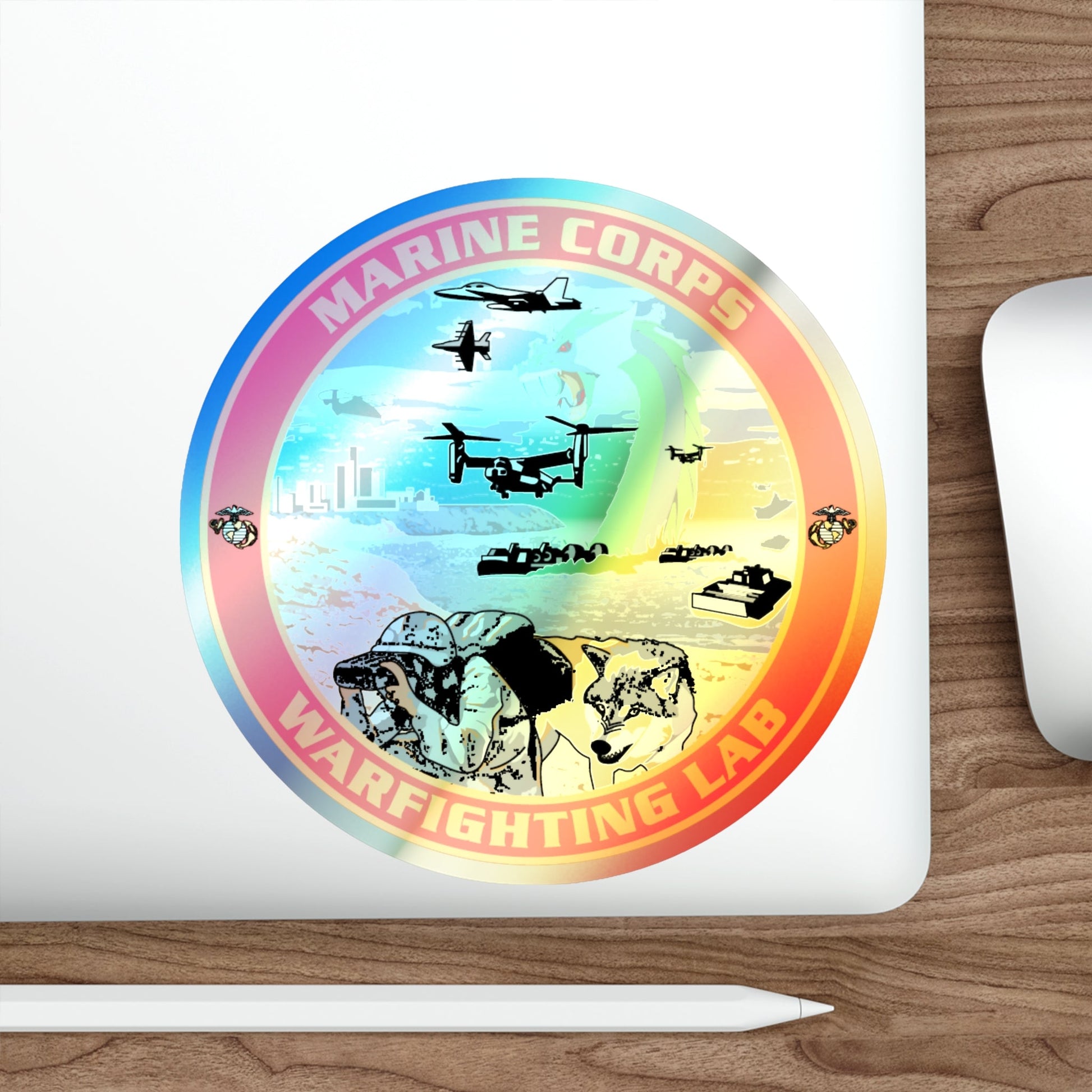 MCWL Warfighting Lab (USMC) Holographic STICKER Die-Cut Vinyl Decal-The Sticker Space