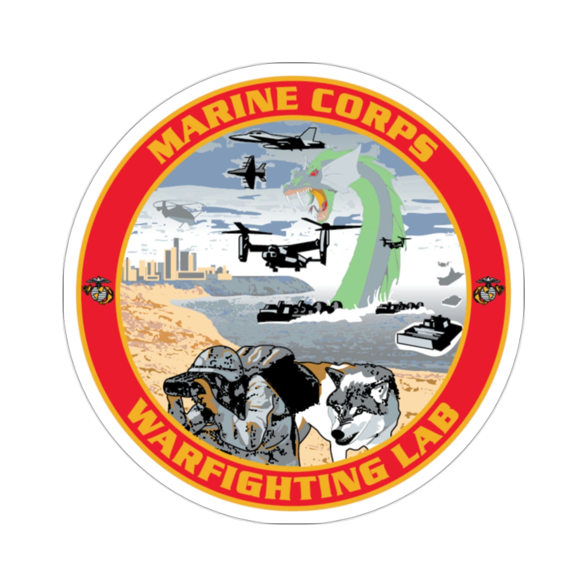 MCWL Warfighting Lab (USMC) STICKER Vinyl Die-Cut Decal-2 Inch-The Sticker Space