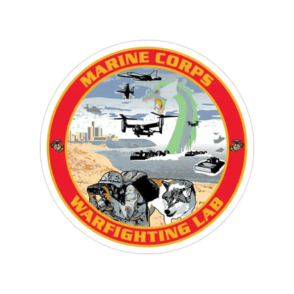 MCWL Warfighting Lab (USMC) Transparent STICKER Die-Cut Vinyl Decal 5 Inch - The Sticker Space