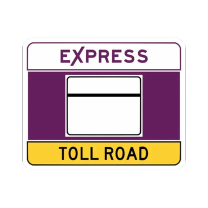 MD blank toll (Maryland) (Road Sign) STICKER Vinyl Kiss-Cut Decal 2 Inch White - The Sticker Space