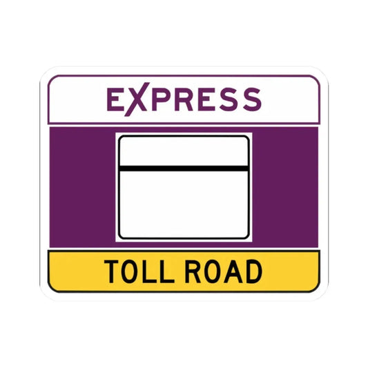 MD blank toll (Maryland) (Road Sign) STICKER Vinyl Kiss-Cut Decal 2 Inch White - The Sticker Space