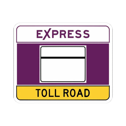 MD blank toll (Maryland) (Road Sign) STICKER Vinyl Kiss-Cut Decal 3 Inch White - The Sticker Space