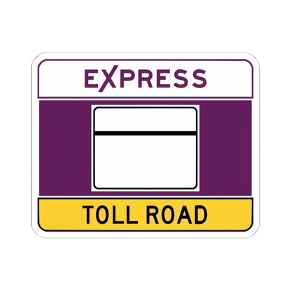 MD blank toll (Maryland) (Road Sign) STICKER Vinyl Kiss-Cut Decal 6 Inch White - The Sticker Space