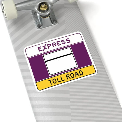 MD blank toll (Maryland) (Road Sign) STICKER Vinyl Kiss-Cut Decal - The Sticker Space