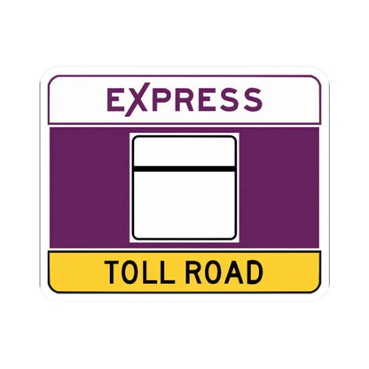 MD blank toll narrow (Maryland) (Road Sign) STICKER Vinyl Kiss-Cut Decal 2 Inch White - The Sticker Space