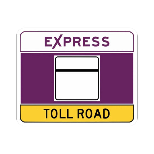 MD blank toll narrow (Maryland) (Road Sign) STICKER Vinyl Kiss-Cut Decal 2 Inch White - The Sticker Space