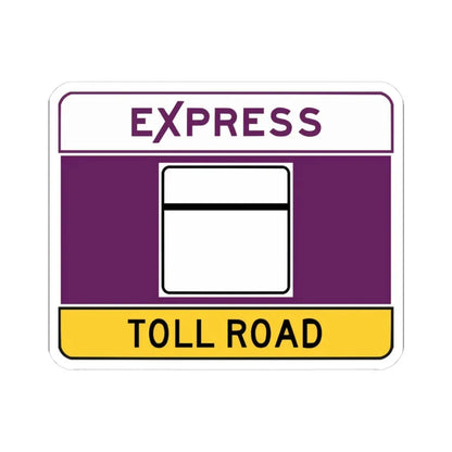 MD blank toll narrow (Maryland) (Road Sign) STICKER Vinyl Kiss-Cut Decal 3 Inch White - The Sticker Space