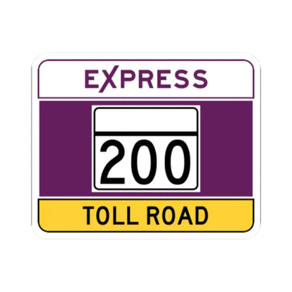 MD Route 200 toll (Maryland) (Road Sign) STICKER Vinyl Kiss-Cut Decal 2 Inch White - The Sticker Space