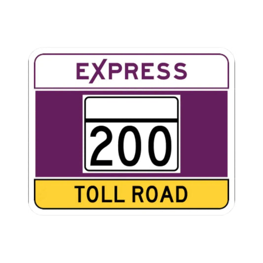 MD Route 200 toll (Maryland) (Road Sign) STICKER Vinyl Kiss-Cut Decal 2 Inch White - The Sticker Space
